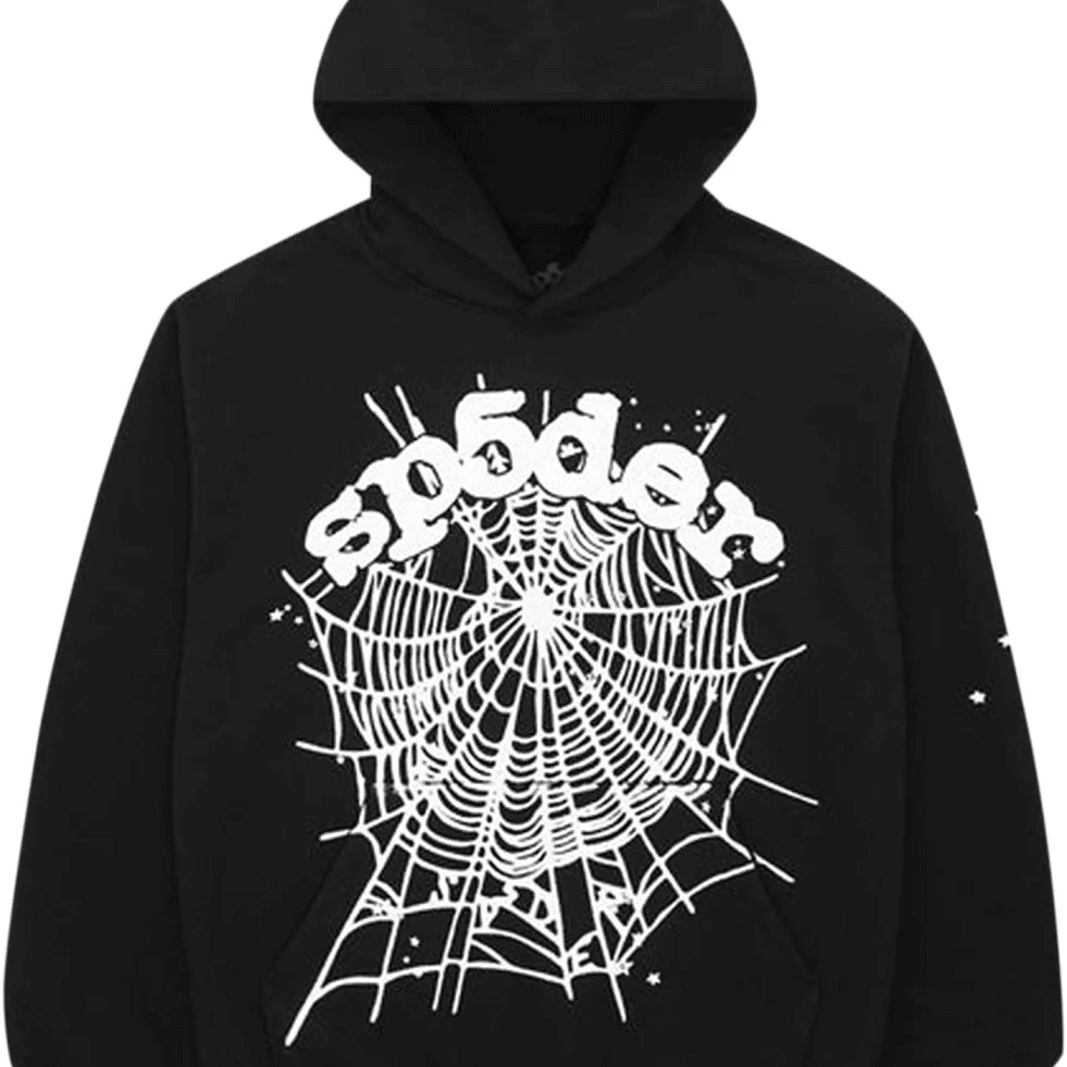 Sp5der OG Web Hoodie – Black