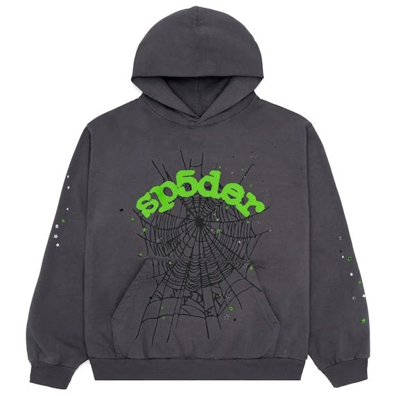 Sp5der OG Web Hoodie – Slate Grey