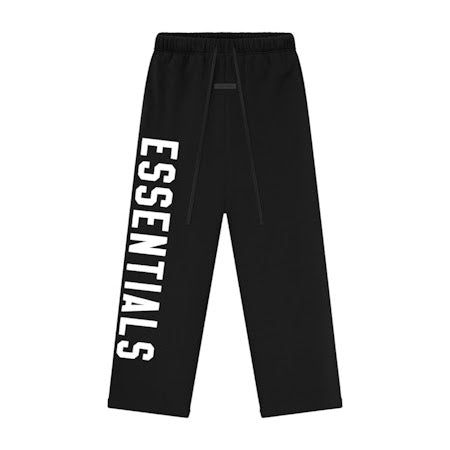 Black Essentials Vertical Logo Sweatpants