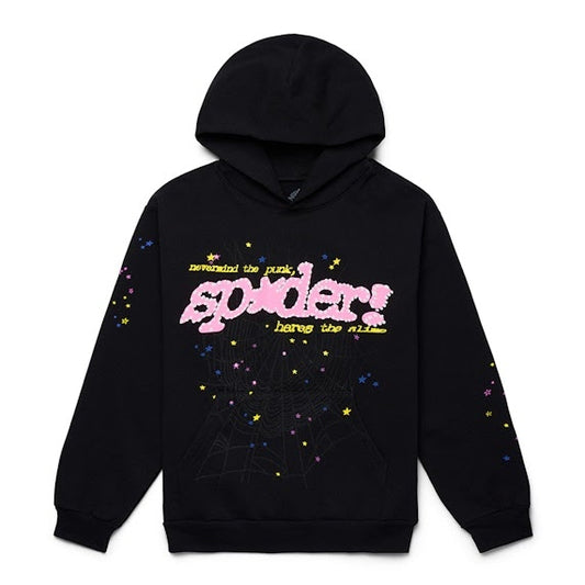 Sp5der PNK Hoodie – Black