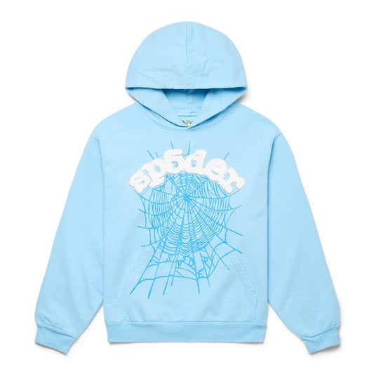 Sp5der OG Web Hoodie – Sky Blue