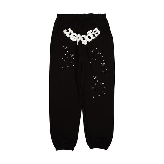 Black Sp5der Speckle Sweatpants
